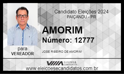 Candidato AMORIM 2024 - PAIÇANDU - Eleições