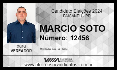 Candidato MARCIO SOTO 2024 - PAIÇANDU - Eleições