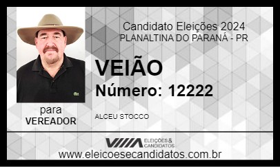 Candidato VEIÃO 2024 - PLANALTINA DO PARANÁ - Eleições