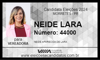 Candidato NEIDE LARA 2024 - MORRETES - Eleições