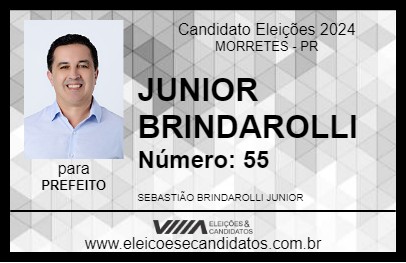 Candidato JUNIOR BRINDAROLLI 2024 - MORRETES - Eleições