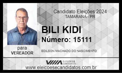 Candidato BILIKID 2024 - TAMARANA - Eleições