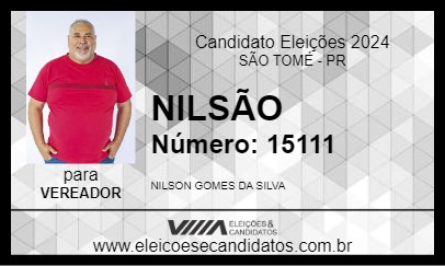 Candidato NILSÃO 2024 - SÃO TOMÉ - Eleições