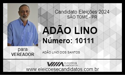 Candidato ADÃO LINO 2024 - SÃO TOMÉ - Eleições