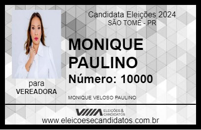 Candidato MONIQUE PAULINO 2024 - SÃO TOMÉ - Eleições