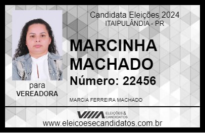 Candidato MARCINHA MACHADO 2024 - ITAIPULÂNDIA - Eleições