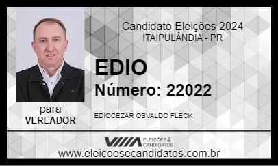 Candidato EDIO 2024 - ITAIPULÂNDIA - Eleições