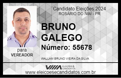 Candidato BRUNO GALEGO 2024 - ROSÁRIO DO IVAÍ - Eleições