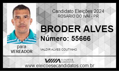 Candidato BRODER ALVES 2024 - ROSÁRIO DO IVAÍ - Eleições