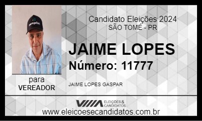 Candidato JAIME LOPES 2024 - SÃO TOMÉ - Eleições