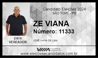 Candidato ZE VIANA 2024 - SÃO TOMÉ - Eleições