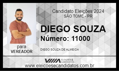 Candidato DIEGO SOUZA 2024 - SÃO TOMÉ - Eleições