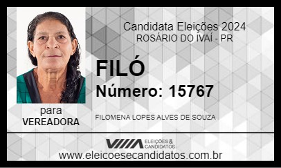 Candidato FILÓ 2024 - ROSÁRIO DO IVAÍ - Eleições