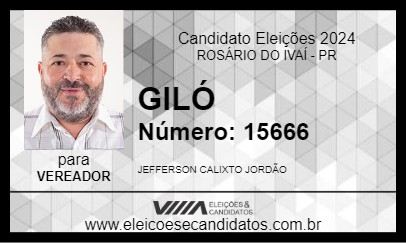 Candidato GILÓ 2024 - ROSÁRIO DO IVAÍ - Eleições