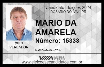 Candidato MARIO DA MARELA 2024 - ROSÁRIO DO IVAÍ - Eleições