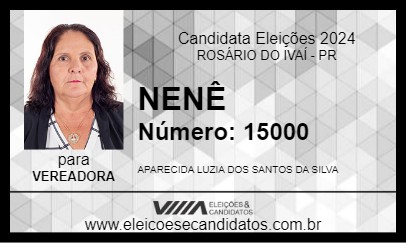 Candidato NENÊ 2024 - ROSÁRIO DO IVAÍ - Eleições