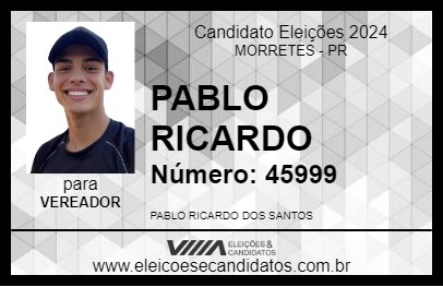 Candidato PABLO RICARDO 2024 - MORRETES - Eleições