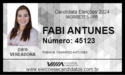 Candidato FABI ANTUNES 2024 - MORRETES - Eleições