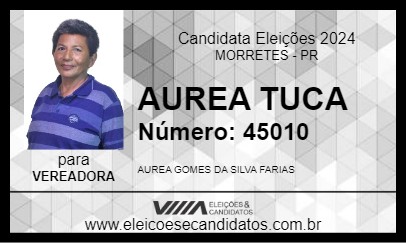 Candidato AUREA TUCA 2024 - MORRETES - Eleições