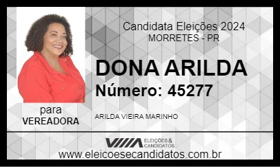 Candidato DONA ARILDA 2024 - MORRETES - Eleições