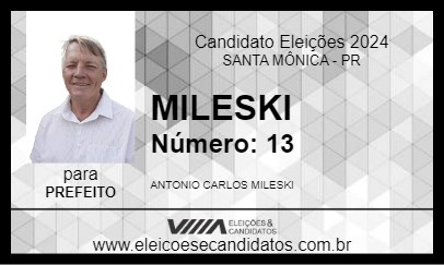 Candidato MILESKI 2024 - SANTA MÔNICA - Eleições