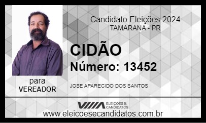 Candidato CIDÃO 2024 - TAMARANA - Eleições