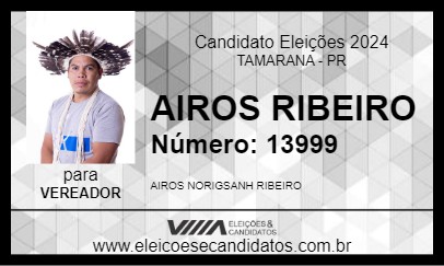 Candidato AIROS RIBEIRO 2024 - TAMARANA - Eleições