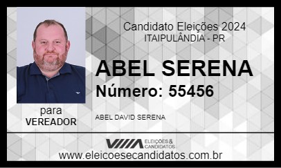 Candidato ABEL SERENA 2024 - ITAIPULÂNDIA - Eleições