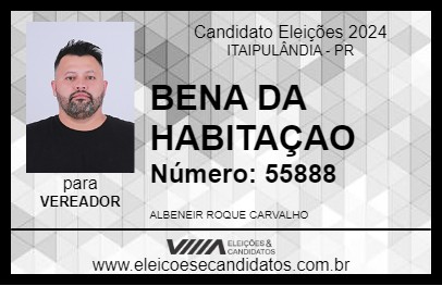 Candidato BENA DA HABITAÇAO 2024 - ITAIPULÂNDIA - Eleições