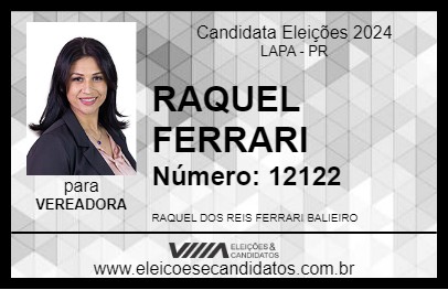 Candidato RAQUEL FERRARI 2024 - LAPA - Eleições