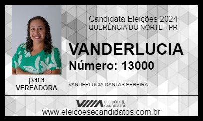 Candidato VANDERLUCIA 2024 - QUERÊNCIA DO NORTE - Eleições