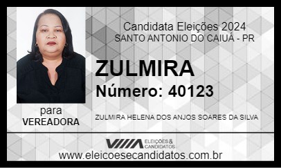 Candidato ZULMIRA 2024 - SANTO ANTONIO DO CAIUÁ - Eleições