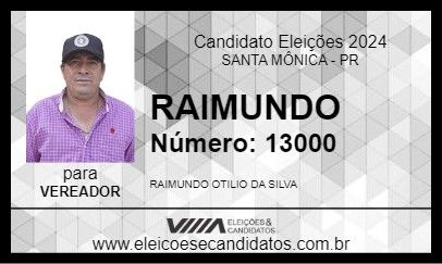 Candidato RAIMUNDO 2024 - SANTA MÔNICA - Eleições