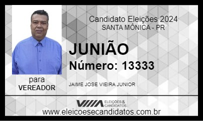 Candidato JUNIÃO 2024 - SANTA MÔNICA - Eleições