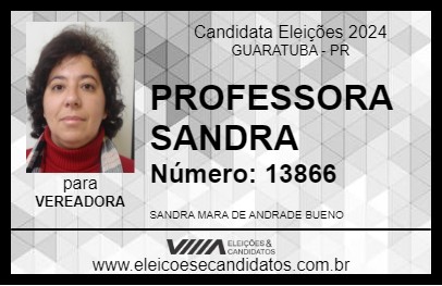 Candidato PROFESSORA SANDRA 2024 - GUARATUBA - Eleições