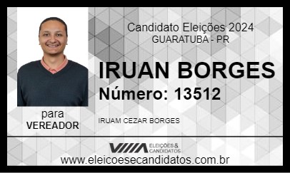 Candidato IRUAM BORGES 2024 - GUARATUBA - Eleições