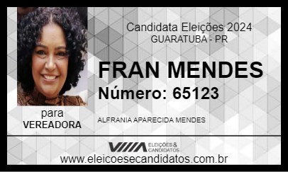 Candidato FRAN MENDES 2024 - GUARATUBA - Eleições