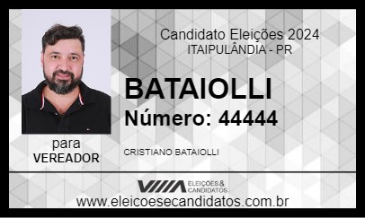 Candidato BATAIOLLI 2024 - ITAIPULÂNDIA - Eleições