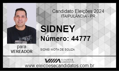 Candidato SIDNEY 2024 - ITAIPULÂNDIA - Eleições