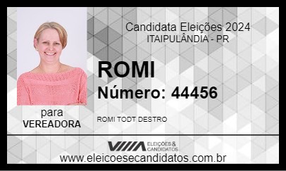 Candidato ROMI 2024 - ITAIPULÂNDIA - Eleições