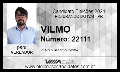 Candidato VILMO 2024 - RIO BRANCO DO IVAÍ - Eleições