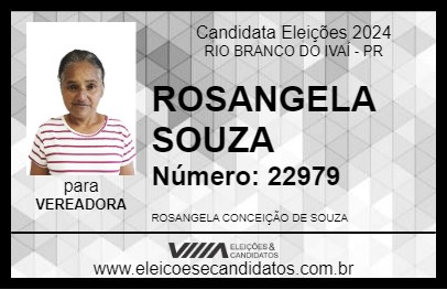 Candidato ROSANGELA SOUZA 2024 - RIO BRANCO DO IVAÍ - Eleições