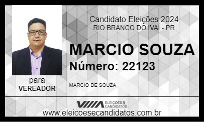 Candidato MARCIO SOUZA 2024 - RIO BRANCO DO IVAÍ - Eleições