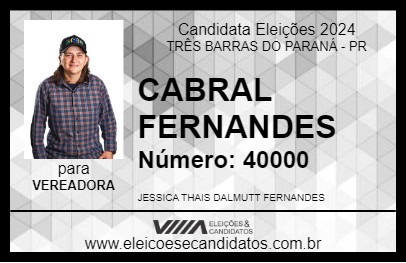 Candidato CABRAL FERNANDES 2024 - TRÊS BARRAS DO PARANÁ - Eleições