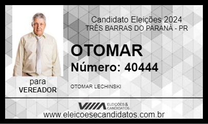 Candidato OTOMAR 2024 - TRÊS BARRAS DO PARANÁ - Eleições