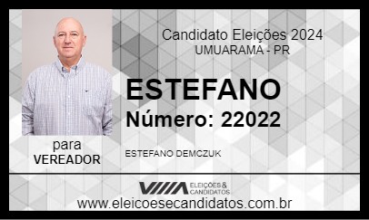 Candidato ESTEFANO 2024 - UMUARAMA - Eleições