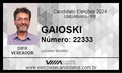 Candidato GAIOSKI 2024 - UMUARAMA - Eleições