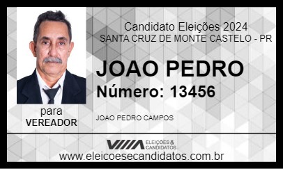 Candidato JOAO PEDRO 2024 - SANTA CRUZ DE MONTE CASTELO - Eleições