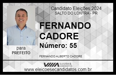 Candidato FERNANDO CADORE 2024 - SALTO DO LONTRA - Eleições