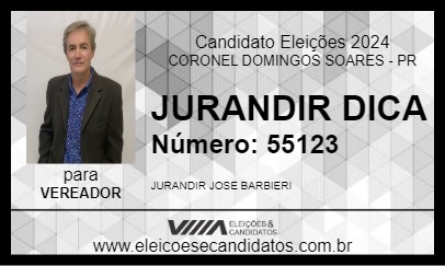 Candidato JURANDIR DICA 2024 - CORONEL DOMINGOS SOARES - Eleições